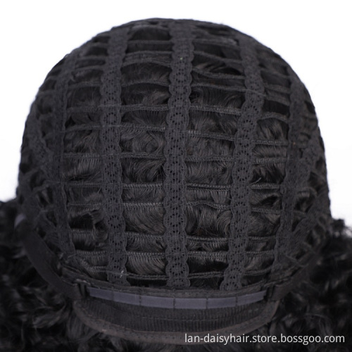 Cheap Wholesale 100% Real Human Hair  Deep Curly  Afro-B Machine Made wig